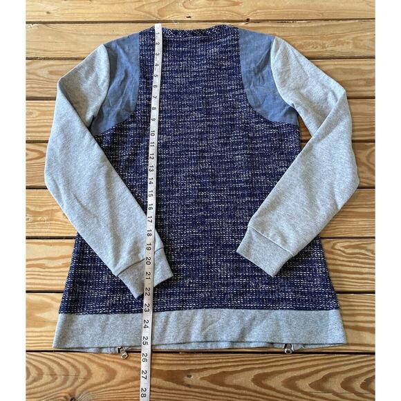 Veronica Beard Zip Side Sweater Size 2 Women’s Blue Grey - Picture 6 of 8